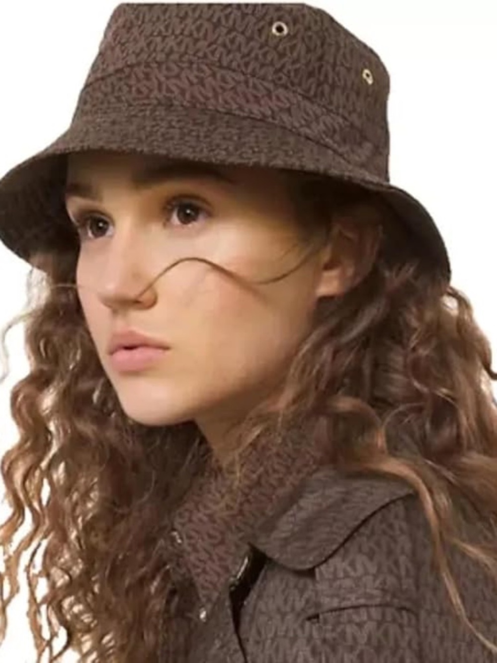 MICHAEL KORS WOMEN BROWN COTTON COMFORT SUMMER HAT
